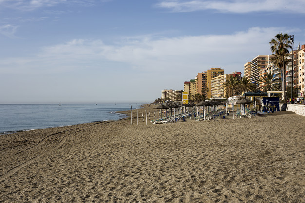 Typical beach landscape in Spain